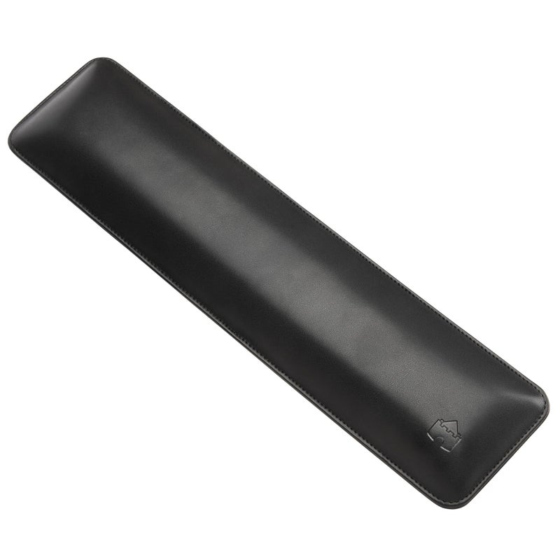Castle Bailey Full Size by Castle - Leather Ergonomic Computer Wrist Rest Pad for Keyboards with Around 104 Keys - Firm Keyboard Wrist Support for Typists, Gaming, and Heavy Office Use (Nightfall, Full Size) - Image 1